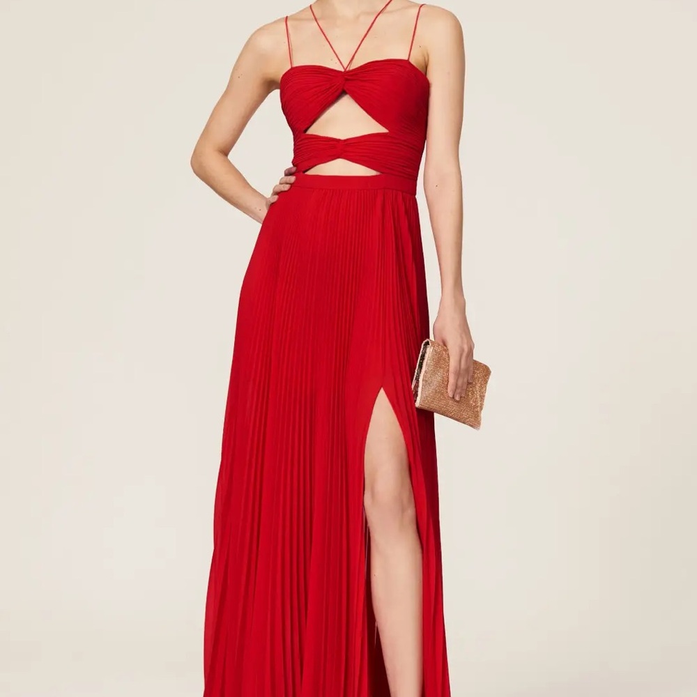 Amur red evening gown